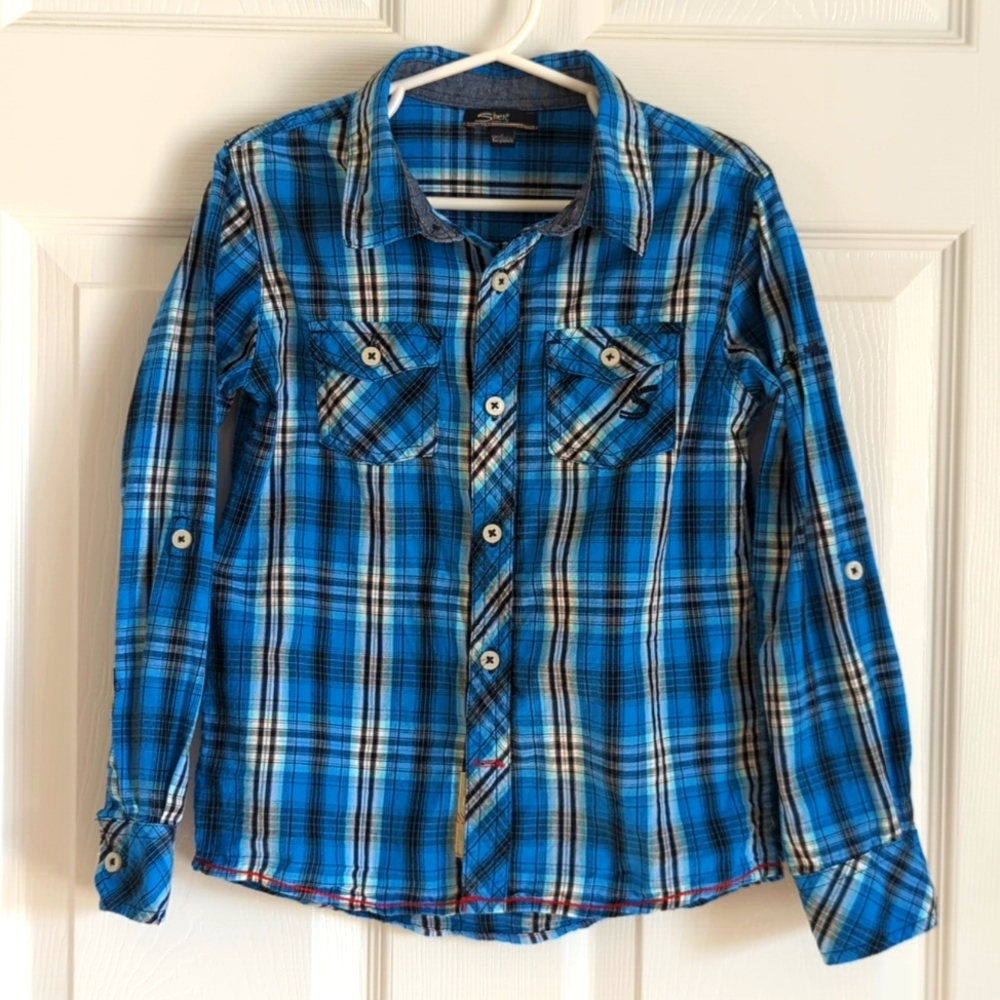 Silver Jeans boys Button Down sz 6